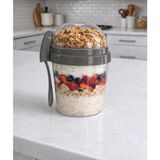 Empressco Alika Tekstil ve Ev Gereçleri Kaşıklı Diyet ve Yoğurt Kabı Yulaf Müsli Atıştırmalık Diyet Saklama Kabı 400 ml Antrasit - Fiyatı, Yorumları - 079 Buz Beyazı - Seçenek 1