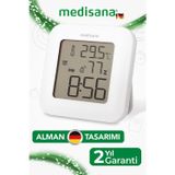 Empressco Alman Tasarım Dijital Geniş Ekranlı Saat Sıcaklık Isı Alarmlı Nem Ölçer Termometre