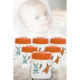 Empressco Altılı Desenli Bebek Mama Kavanozu Seti 200 Ml, Sağlıklı ve Şık Tasarım - Altın - 1 - 1,3 lt