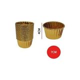 Empressco Altın Renk Muffin Kağıdı, 20'li, 7cm Çap, 4cm Yüksekliğiyle Şık Sunum - Seçenek 1 - (ClearEyelets)Black-RadiantOrchid