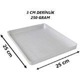 Empressco Alüminyum 25X25 cm Baklava, Börek ve Kek Tepsisi, Dayanıklı ve Kullanışlı