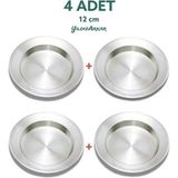 Empressco Alüminyum Künefe ve Kadayıf Tepsi Tabağı Seti 12 cm (18 Cm) 4 Adet