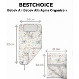 Empressco Anne Bebek Bakım Örtüsü Bebek Altı Açma Alez Yenidoğan Alt Açma Değiştirme Organizeri - Seçenek 1 - Açık Beyaz - Gri