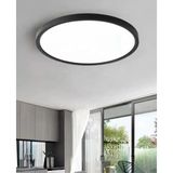 Empressco Antrasit Kasa 24W Büyük Boy Tavana LED Armatür, Ofis ve Ev Için Modern Aplik - Seçenek 1 - Ahşap