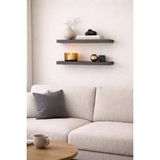 Empressco Antrasit Mdf Gizli Montajlı Duvar Rafı Seti 50X15CM, Modern ve Şık Tasarım - Seçenek 1 - Pembe