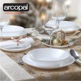 Empressco Arcopal Zelie Beyaz 6'lı 20 Cm.6 Kişilik Çukur Yemek Tabağı. - Seçenek 1 - Ahşap - Bej - Siyah