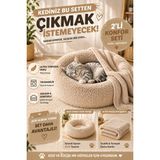 Empressco Argehome Donut Kedi Yatağı 2’li Set Battaniyeli Peluş Kedi Köpek Yatağı 50 60 70 cm - Fiyatı, Yorumları - Seçenek 1