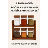 Empressco Ar&ma Wood Doğal Iki Katlı Ahşap Standlı Baharatlık Seti 6 Lı Şeffaf Akrilik Baharatlık - Fiyatı, Yorumları - 1 lt
