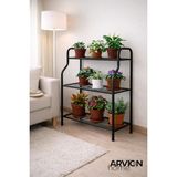 Empressco Arvionhome Modern Siyah 3 Katlı Metal Mutfak ve Dekoratif Saksılık Rafı-Organizer - Fiyatı, Yorumları - Seçenek 1 - Abanoz