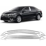 Empressco Autogp Toyota Corolla Cam Çerçevesi Kenar Çıtası Krom Tamtur 2013 / 2019