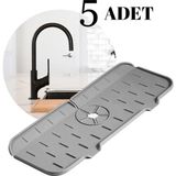 Empressco Aveo 5 Adet Karışık Renk Mutfak Banyo Lavabo Kenarı Silikon Matı Silikon Musluk Su Sıçrama Önleyici - Fiyatı, Yorumları - Ahşap Rengi - Seçenek 1