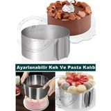 Empressco Ayarlanabilir Paslanmaz Kek ve Pasta Kalıbı, Esnek Çemberli Pandispanya Kalıbı - Seçenek 1 - (ClearEyelets)Black-RadiantOrchid