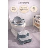 Empressco Babylike Tuvalete Ilk Adım Seti-Bebek&çocuk Için Tuvalet Eğitimi-Kaydırmaz Basamak ve Kulplu Klozet Adaptörü - Fiyatı, Yorumları - Altın
