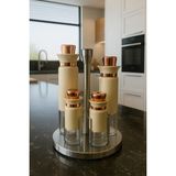 Empressco Baharatlık Seti 1 Stand ve 4 Baharatlık, Şık ve Kullanışlı Set - Ahşap - 1 lt
