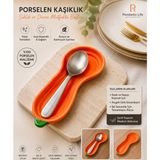Empressco Bal Kabağı Model Porselen Kaşık Altlığı, Dekoratif ve Şık Tasarım