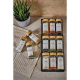 Empressco Bambu Baharatlık Seti, Cam, 12'li, 120 Ml, Şık ve Pratik Tasarım - Ahşap - 1 lt