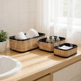 Empressco Bambu Banyo ve Ev Içi Düzenleyici Kutular 3’lü Set, Şık ve Pratik Organizatör