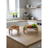 Empressco Bambum Alpina 2’li Bambu Ayaklı Porselen Sunum Tabağı Seti 17CM ve 26CM, Servis Tabağı - Fiyatı, Yorumları - Seçenek 1 - 51R-Turuncu