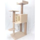 Empressco Bej Üç Katlı Kedi Evi Tırmalama ve Oyun Parkı