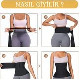 Empressco Belinizi Güçlendiren 5m Uzun Sarma Korse, Destek ve Inceltici Özellikli - Alice Mavisi
