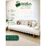 Empressco Beyaz Püsküllü Şal 100X230, Pamuklu, Kaymaz, Dekoratif Ev Tekstili - 301 - Siyah