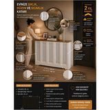 Empressco Beyaz Üstü Çam Renkli Efes Model 96 cm Petek Kaplama Dresuar - 1/100 Toz Ceviz
