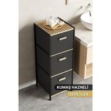 Empressco Bino Banyo Rafı Banyo Düzenleyici Çok Amaçlı Dolap 3 Katlı Düzenleyici Kumaş Sepetli Raf Banyo Rafı - Fiyatı, Yorumları - Ahşap - Seçenek 1