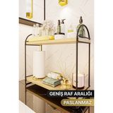 Empressco Bino Mutfak Rafı Masaüstü Düzenleyici Organizer Mutfak Banyo Dolabı 2 Katlı Raf Oval Raf Kitaplık Siyah - Fiyatı, Yorumları - Almond Cream