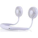 Empressco Boyun Askılı Giyilebilir Kablosuz Şarjlı Taşınabilir Mini Fan Vantilatör - Ahşap - Bej - Siyah