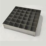 Empressco Brownie Kek Kalıbı 20X20CM, 36 Dilim, Pratik ve Şık Tasarım - Seçenek 1 - (ClearEyelets)Black-RadiantOrchid