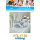 Empressco Buradanaldım Mavi Çizgi Desen Her Yaşa Uygun Yürüyen Kolluk, Şişme Deniz Havuz Yüzme Kolluğu, Yüzme Ekipmanları - Fiyatı, Yorumları - Altın - 0 - 12 Ay
