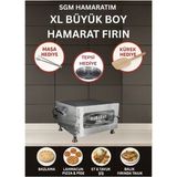 Empressco Büyük Boy Metalik Çok Fonksiyonlu Fırın 2000W, Lahmacun, Pide, Pizza, Et, Tavuk, Balık - Altın