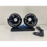 Empressco Çakmaklık Girişli Çift Başlıklı Araç Fanı Oto Fan Vantilatör 12 Volt - Seçenek 1 - Mercan