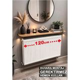 Empressco Çam Renkli Petek Üstü Uçan Raf 16X120 Cm, Şık ve Fonksiyonel Tasarım - Seçenek 1 - 00-Siyah - Beyaz