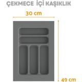 Empressco Çekmece Içi Kaşıklık ve Kepçelik Düzenleyici, 30X49 Cm, Kesilebilir