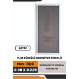 Empressco Çeşitli Kapı Tipleri Için Akordiyon Sineklik, Kolay Kullanım ve Konfor - Krem - Seçenek 1