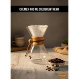 Empressco Chemex 400 ml - Cam Kahve Demleme Sürahisi - Ahşap Detaylı 3 Cup (400 Ml) - Seçenek 1 - Antrasit