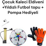 Empressco Çocuk Kaleci Eldiveni, Bilek Bandajlı, Futbol Topu Pompa Hediyeli - Altın - --