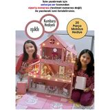 Empressco Çocuklar Için 60 cm Işıklı Ahşap Oyun Evi, Renkli ve Eğlenceli Tasarım - Seçenek 1 - Ahşap Desenli