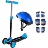 Empressco Çocuklar Için Renkli Işıklı Scooter ve Kask Seti - Eğlenceli ve Güvenli - Ahşap - Seçenek 1