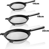 Empressco Çok Amaçlı 3 Boy Tel Süzgeç Seti, 22CM, 18CM, 14CM