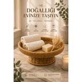 Empressco Çok Amaçlı Hasır Rattan Meyvelik Sepet Ayaklı 10X24CM