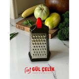 Empressco Çok Işlevli Paslanmaz Çelik El Mutfak Rende, Dayanıklı ve Pratik Kullanım - Kestane Akaju - Seçenek 1