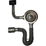 Empressco Çöpmak (11,5cm) Taşmalı Körüklü Evye Lavabo Sifonu - Gri - Fiyatı, Yorumları