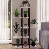 Empressco Dekoratif 5 Raflı Metal Çiçeklik Saksı Standı Saksılık - Seçenek 1 - Abanoz