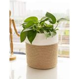 Empressco Dekoratif Hasır, Jüt Sepet Saksı 25CM x 20 Cm, Jüt Bej Saksılık, Dekoratif Saksı ve Havluluk Sepet - Fiyatı, Yorumları - Seçenek 1 - Abanoz