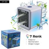 Empressco Dempower Masaüstü Kare Fan - Taşınabilir USB Girişli Mini Hava Soğutucu Fan - Açık Beyaz - Gri