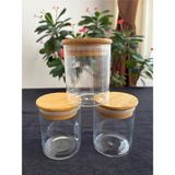 Empressco Diba Avm 3 Lü Cam Kavonoz Ahşap Kapaklı Vakumlu Kapaklı Cam Baharatlık Şık TASARIM210 ml 6,5x8 cm - Fiyatı, Yorumları - Altın - 1,3 lt