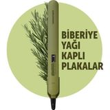 Empressco Dijital Saç Düzleştirici, Biberiye Yağı Kaplı Plakalar, Güçlü ve Şık - Seçenek 1