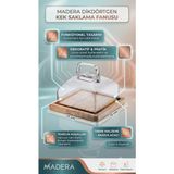 Empressco Dikdörtgen Kek Saklama Fanusu, 13X17X17 Cm, Güvenle Saklayın - 079 Buz Beyazı - Seçenek 1